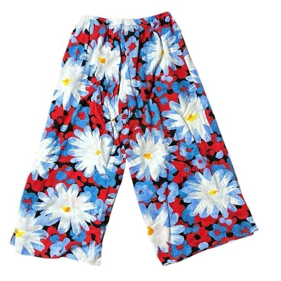 Jams world wide leg floral colorful artsy art to wear dopamine maximalist pants - Picture 5 of 5